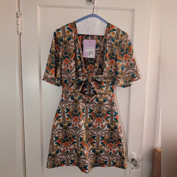 La DoubleJ Floral cutout mini dress NWT - Picture 3 of 6